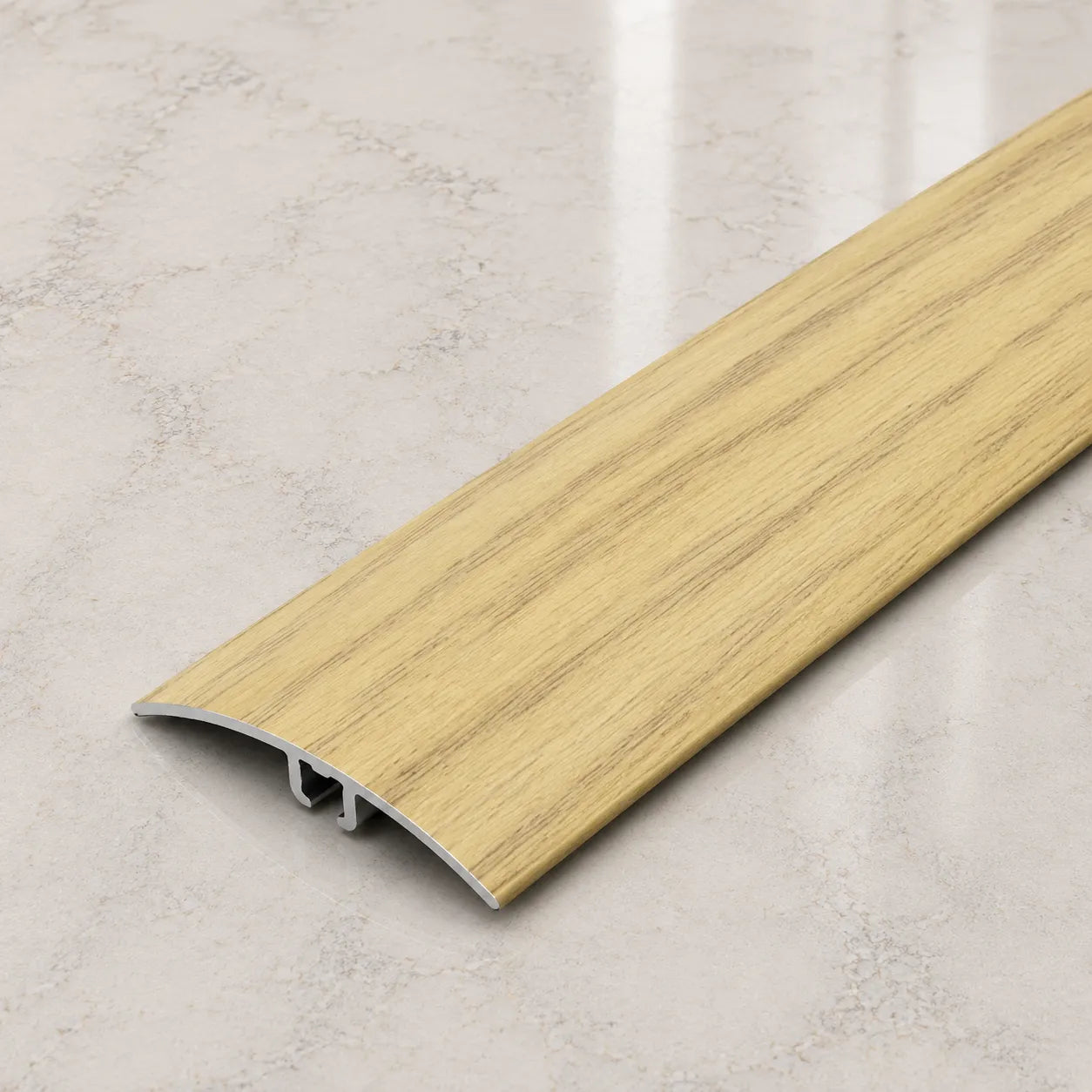 50mm Wood Effect Aluminium Door Threshold Strip in Beer Oak